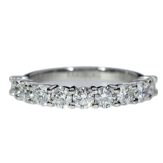 Half-Ribbon Diamond Ring - Platinum