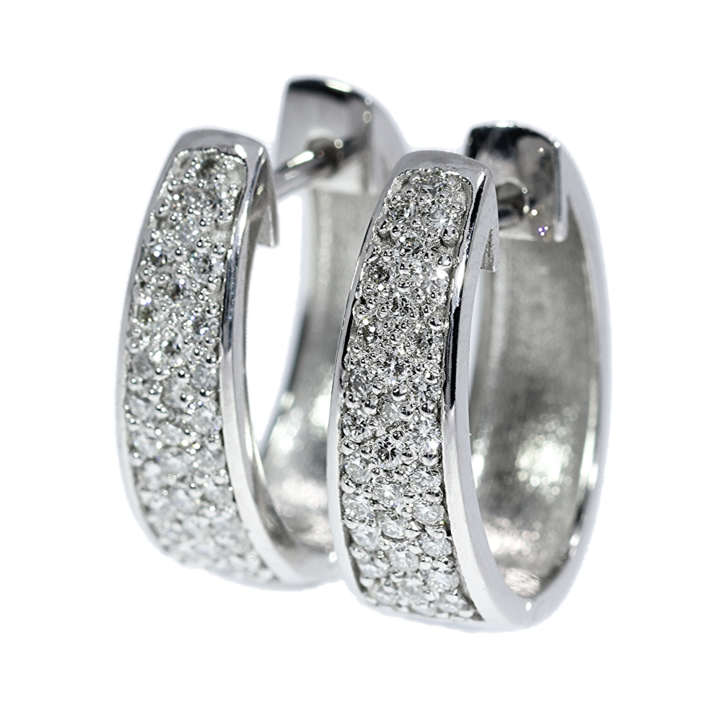 Diamond Earrings - 18kt White Gold