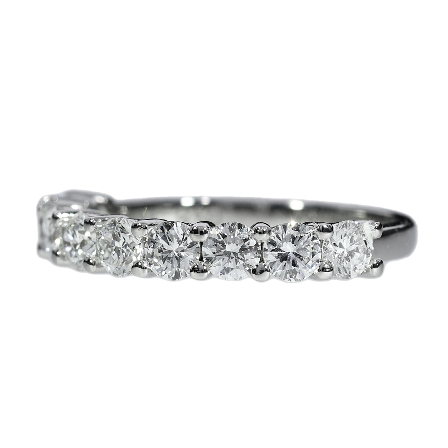 Half-Ribbon Diamond Ring - Platinum