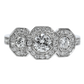 Natural GIA Diamond Engagement Ring - 18kt White Gold