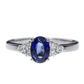 Sapphire and Diamond Ring - 18kt White Gold