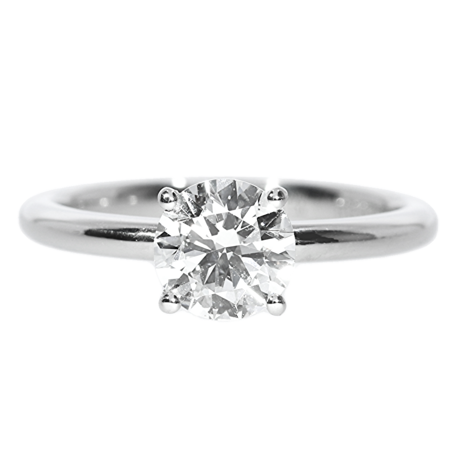 GIA Solitaire Natural Diamond Engagement Ring - Platinum