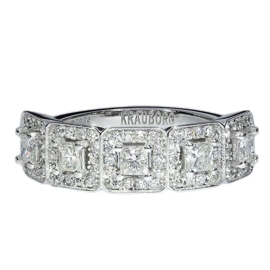 Diamond Engagement Ring - 18kt White Gold