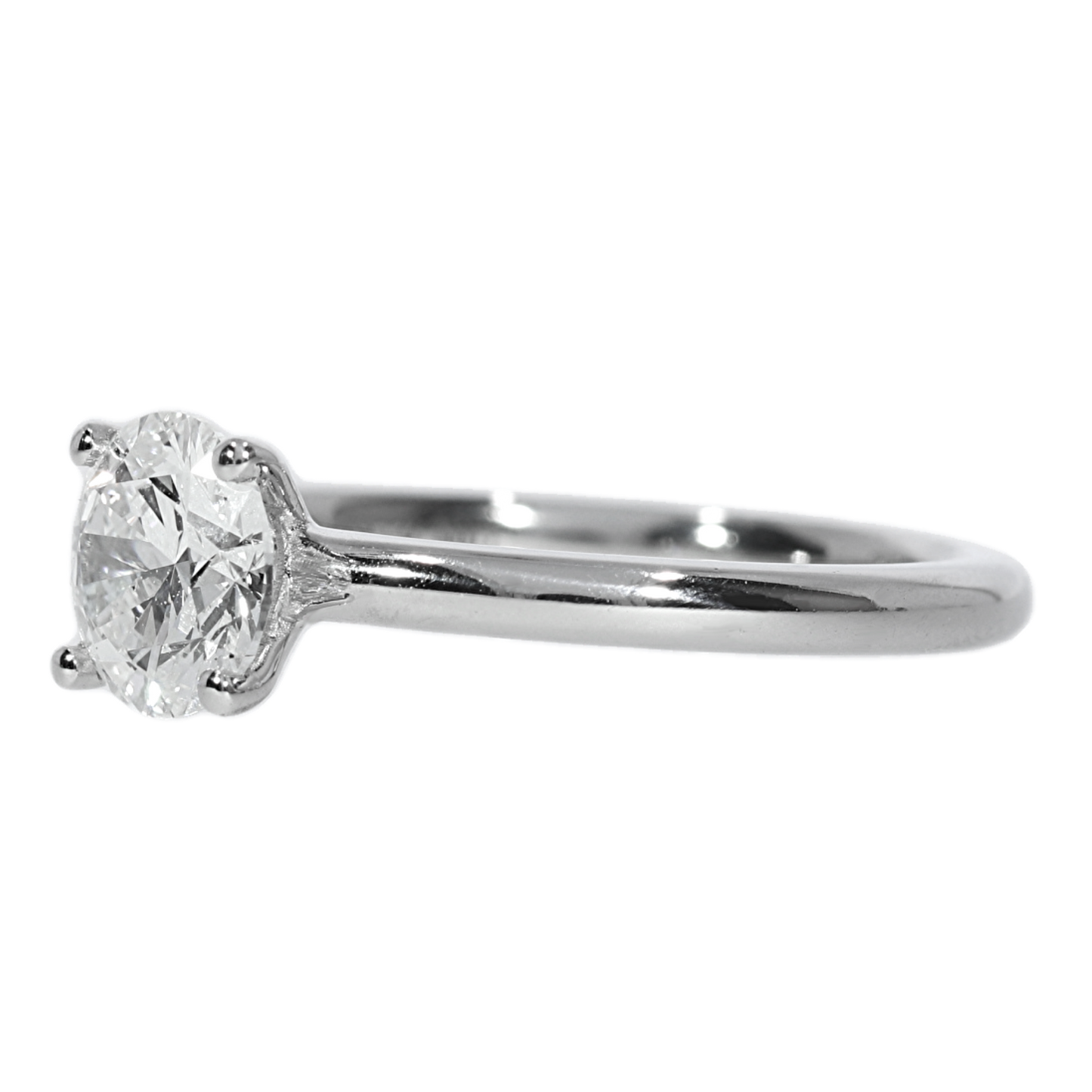 GIA Solitaire Natural Diamond Engagement Ring - Platinum