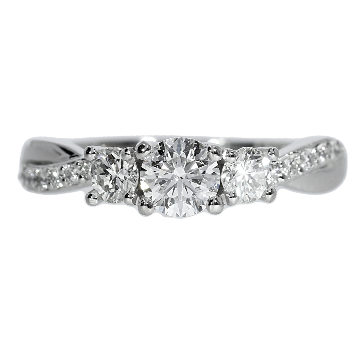 Natural GIA Diamond Ring - 18kt White Gold