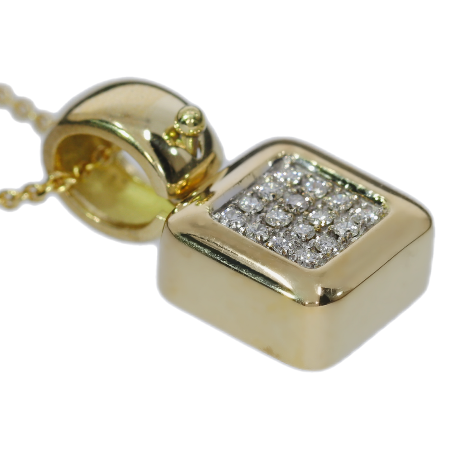 Diamond Pendant - 18kt Yellow Gold