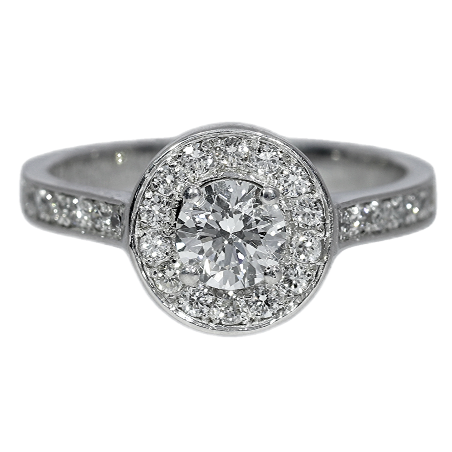 Diamond Engagement Ring - 18kt White Gold