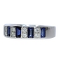Sapphire and Diamond Ring - 18kt White Gold
