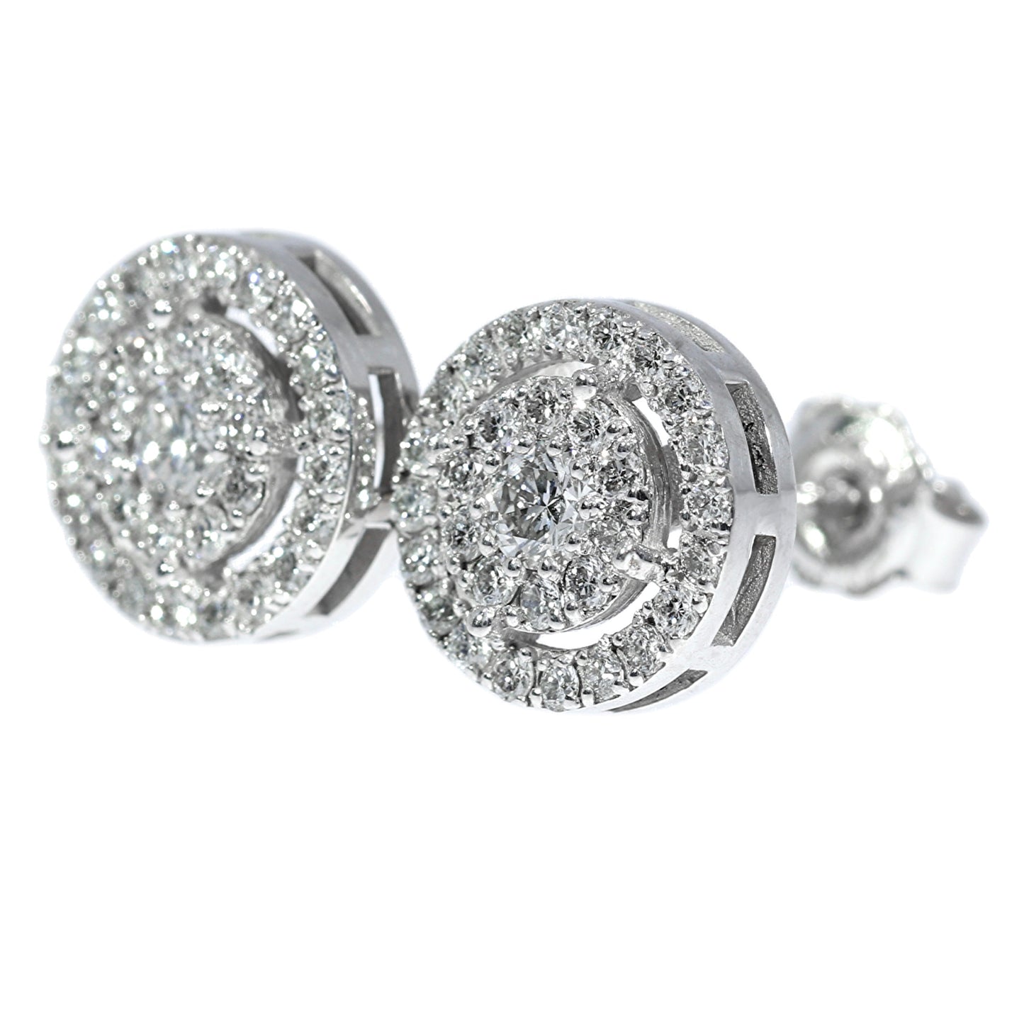 Diamond Earrings - 18kt White Gold