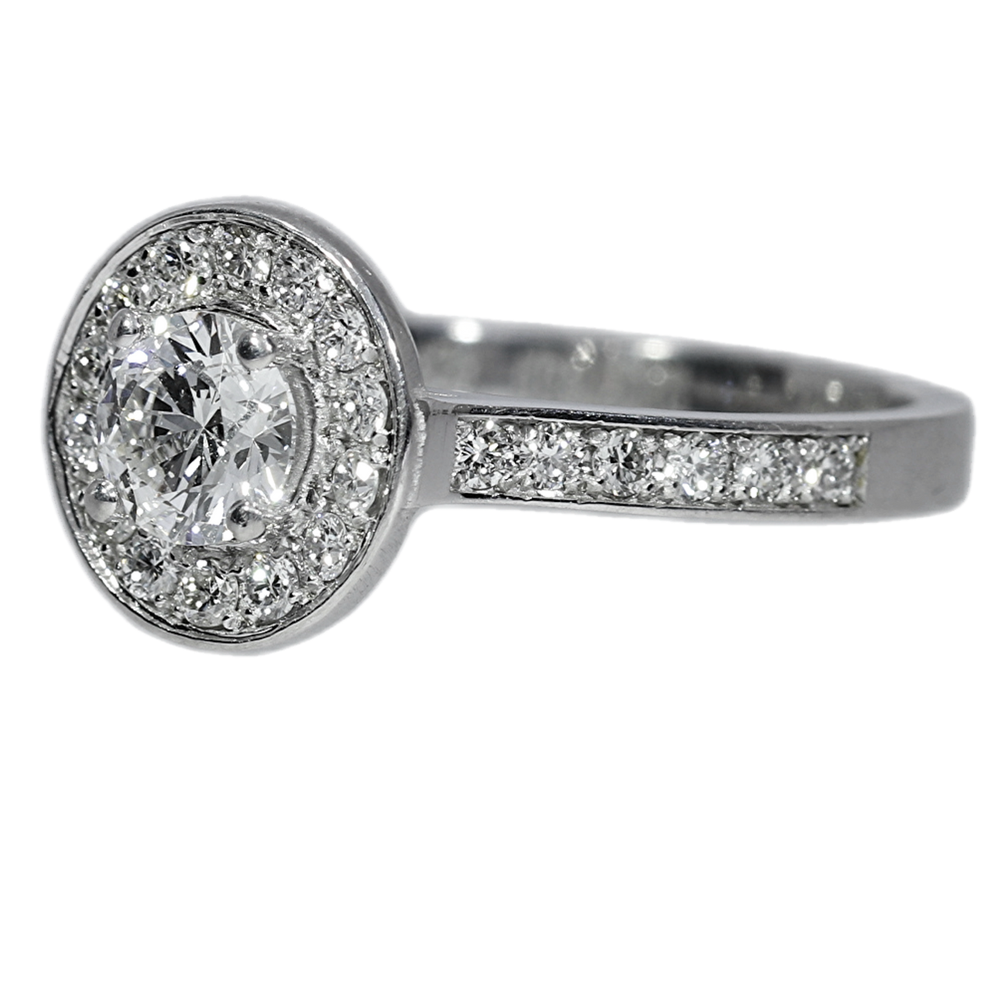 Diamond Engagement Ring - 18kt White Gold