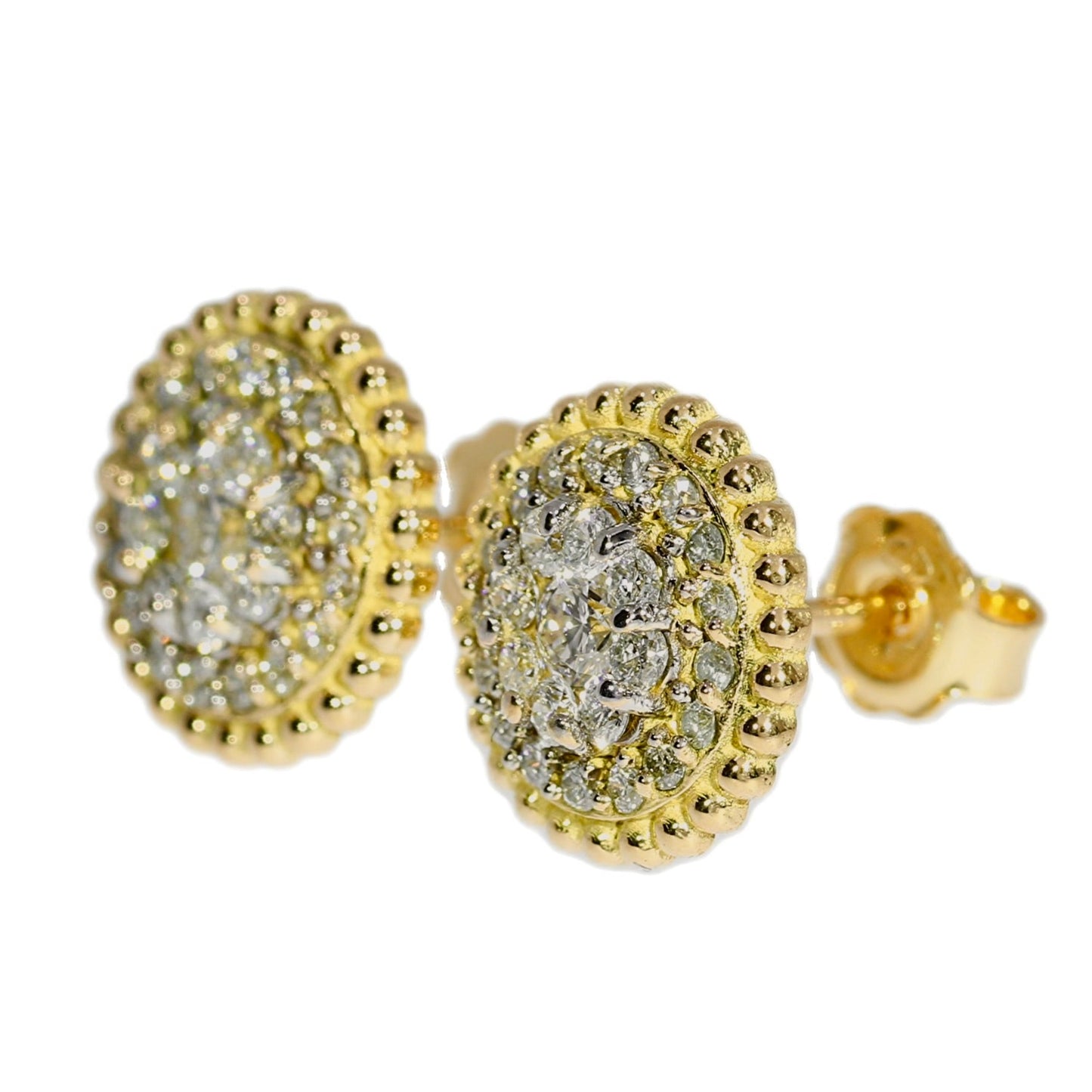 Diamond Earrings - 18kt Yellow Gold