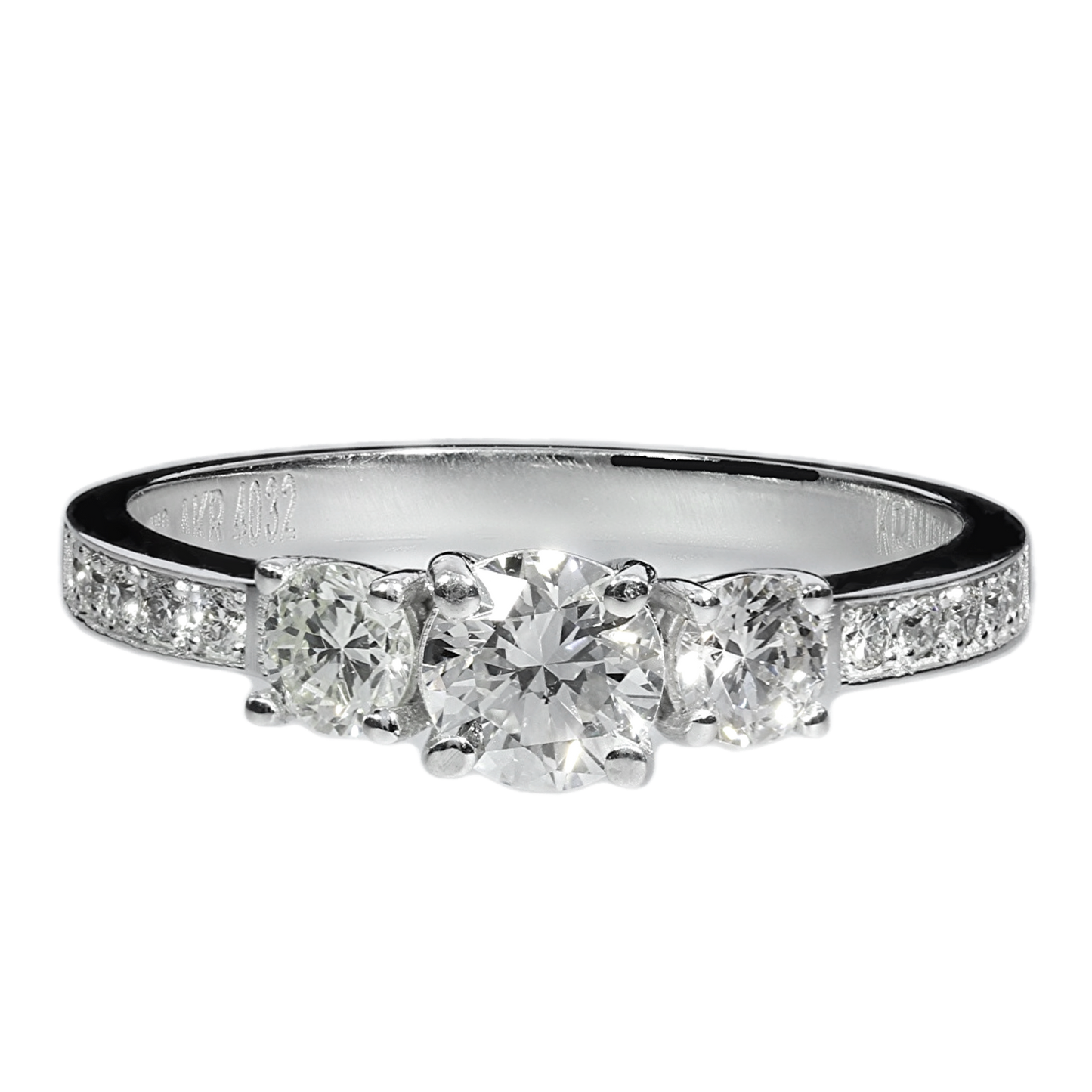 GIA Diamond Engagement Ring - 18kt White Gold