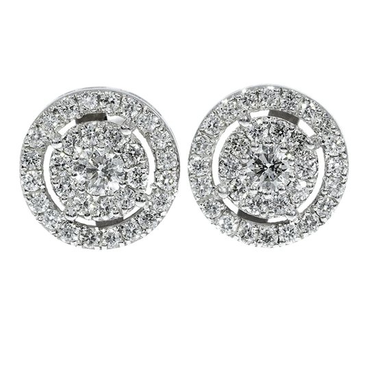 Diamond Earrings - 18kt White Gold