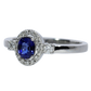 Sapphire and Diamond Ring - 18kt White Gold