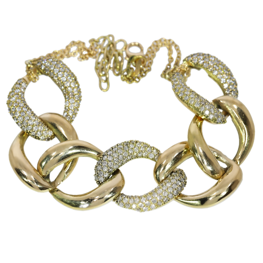 Diamond Bracelet - 18kt Yellow Gold