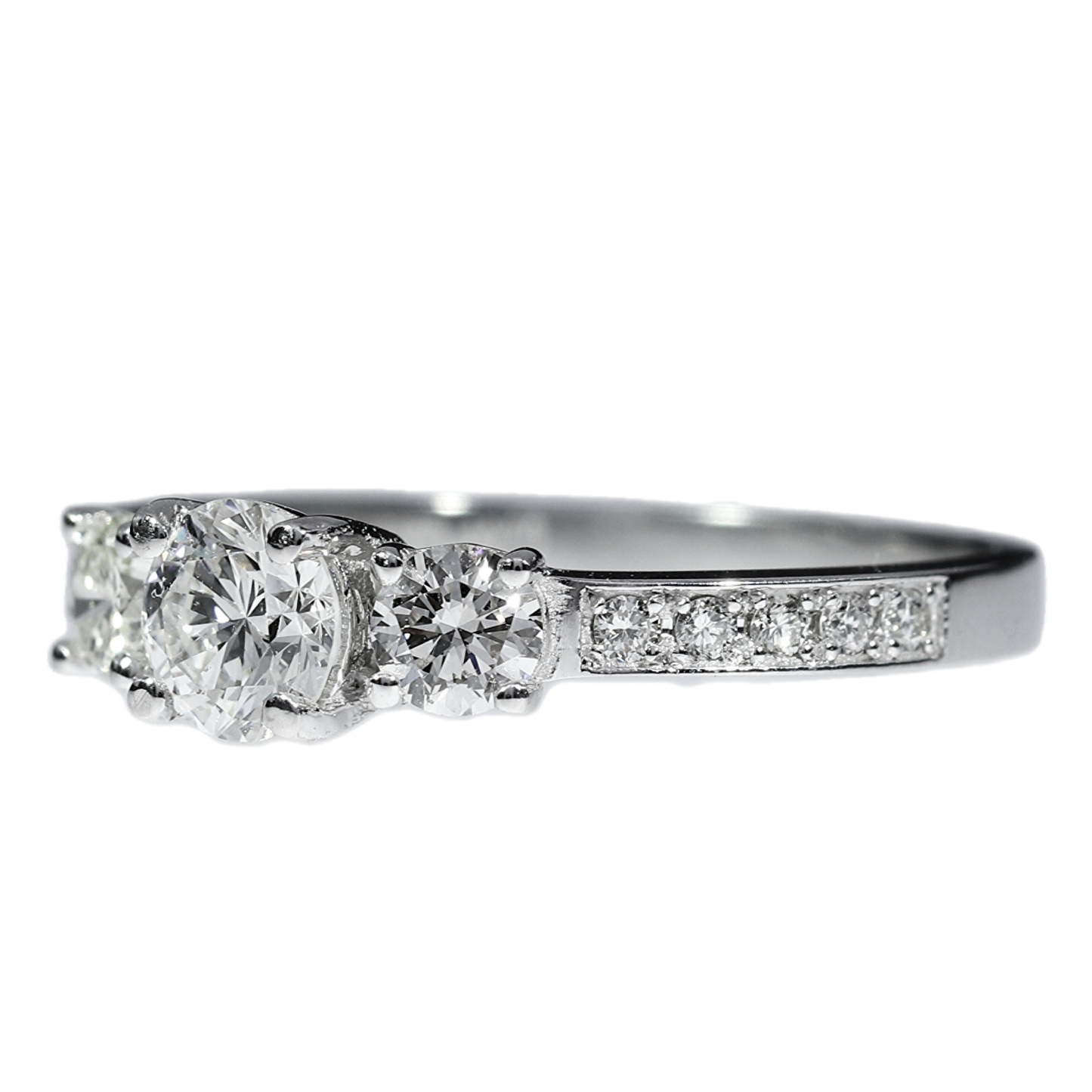 GIA Diamond Engagement Ring - 18kt White Gold