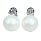 Aros Perlas Akoya y Diamantes - Oro Blanco 18kt