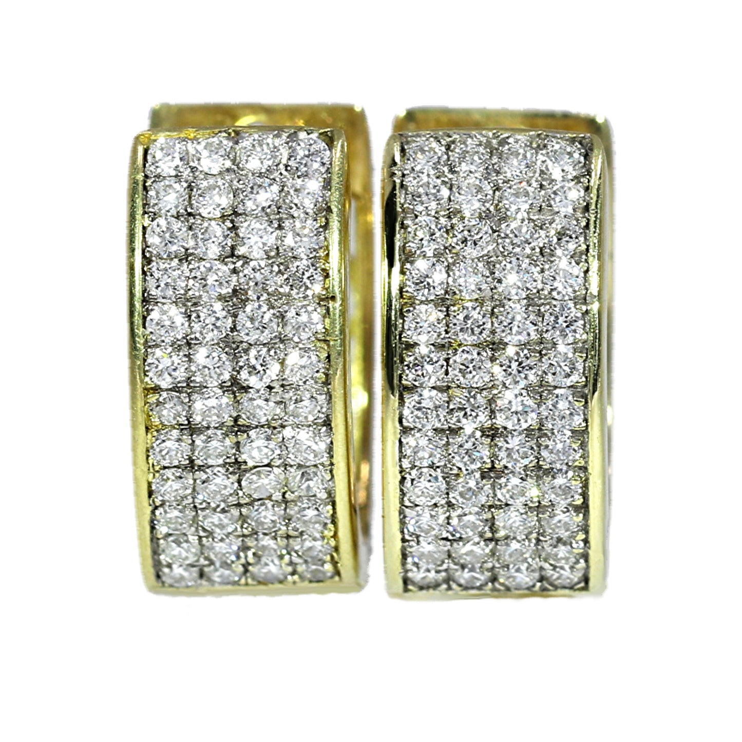 Diamond Earrings - 18kt Yellow Gold
