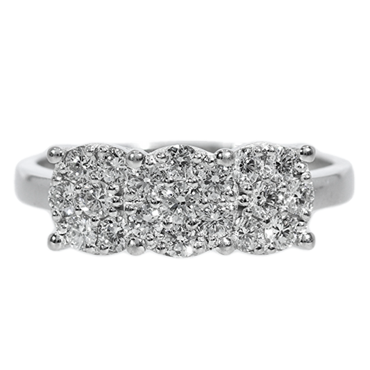 Diamond Engagement Ring - 18kt White Gold