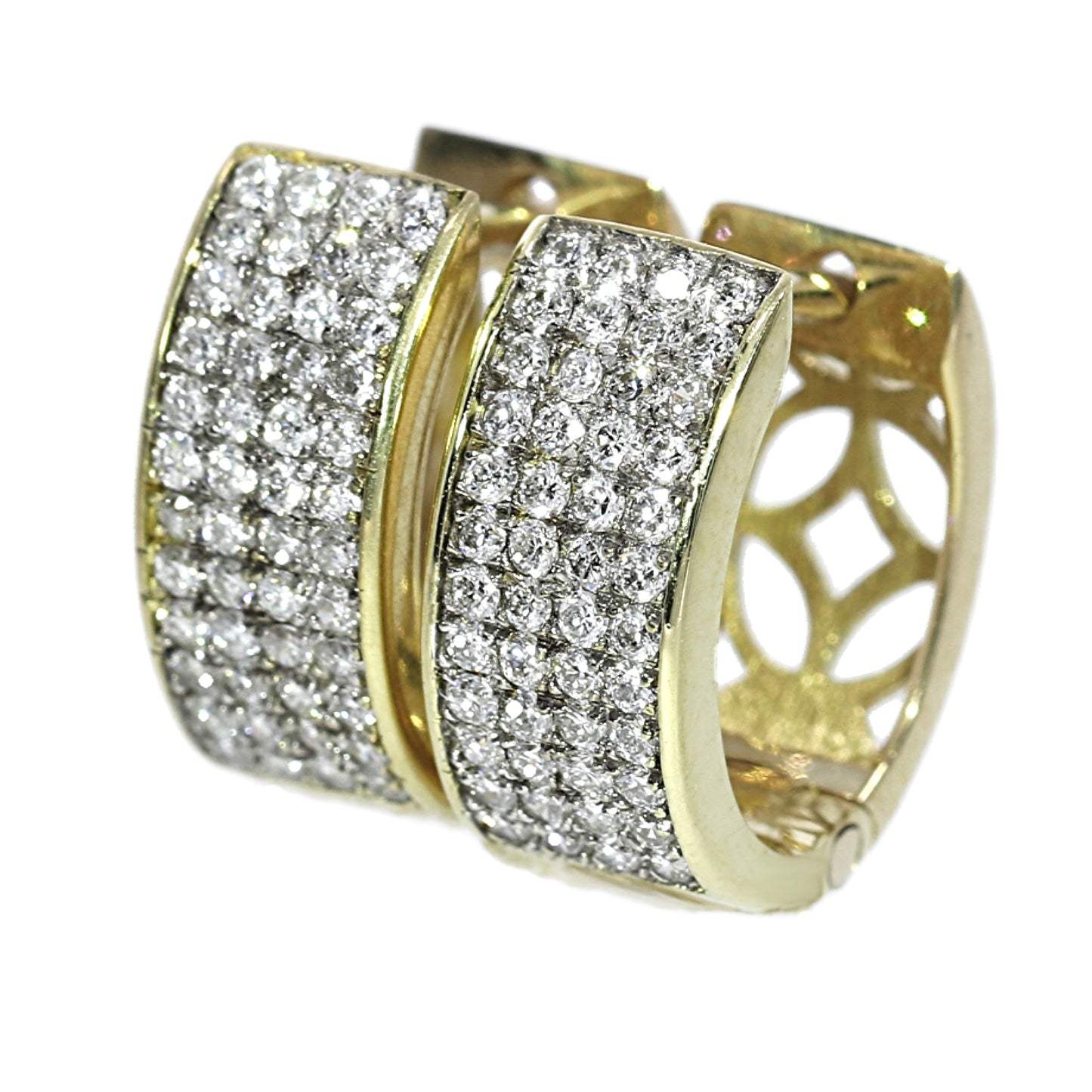 Diamond Earrings - 18kt Yellow Gold