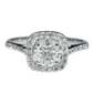 Diamond Engagement Ring - 18kt White Gold
