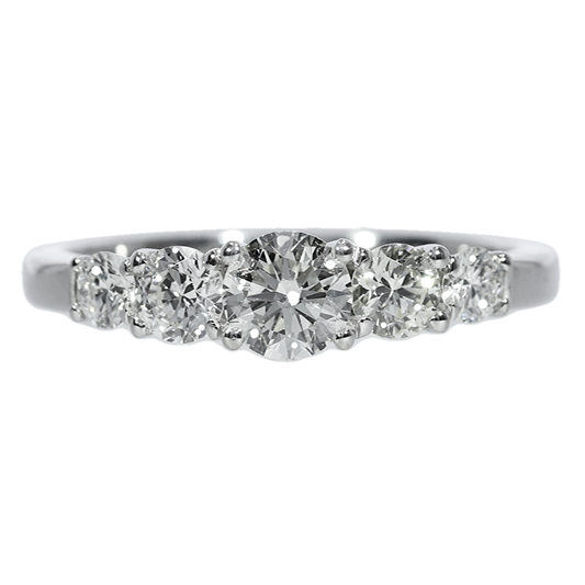 GIA Diamond Engagement Ring - 18kt White Gold