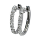 Hoop Diamond Earrings - 18kt White Gold