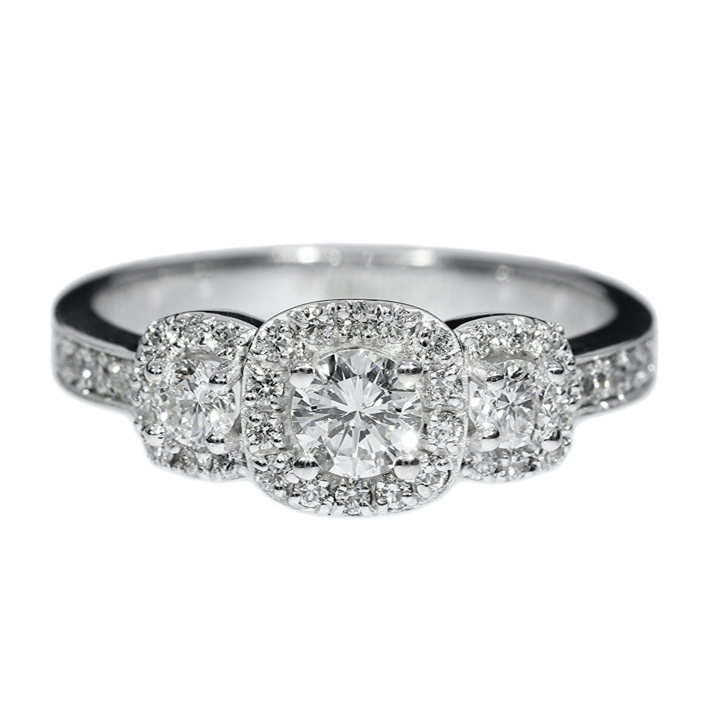 GIA Diamond Engagement Ring - 18kt White Gold