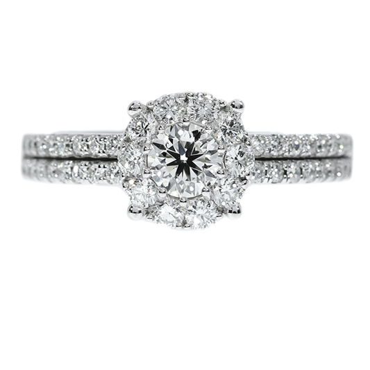 GIA Diamond Engagement Ring - 18kt White Gold