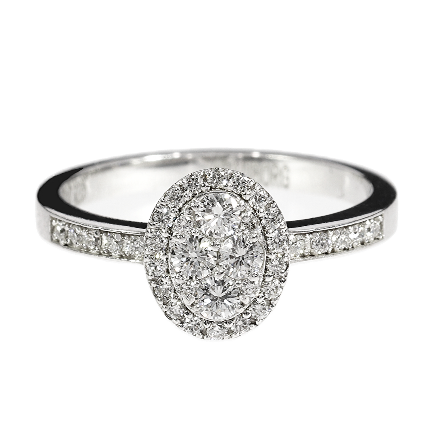 Diamond Engagement Ring - 18kt White Gold