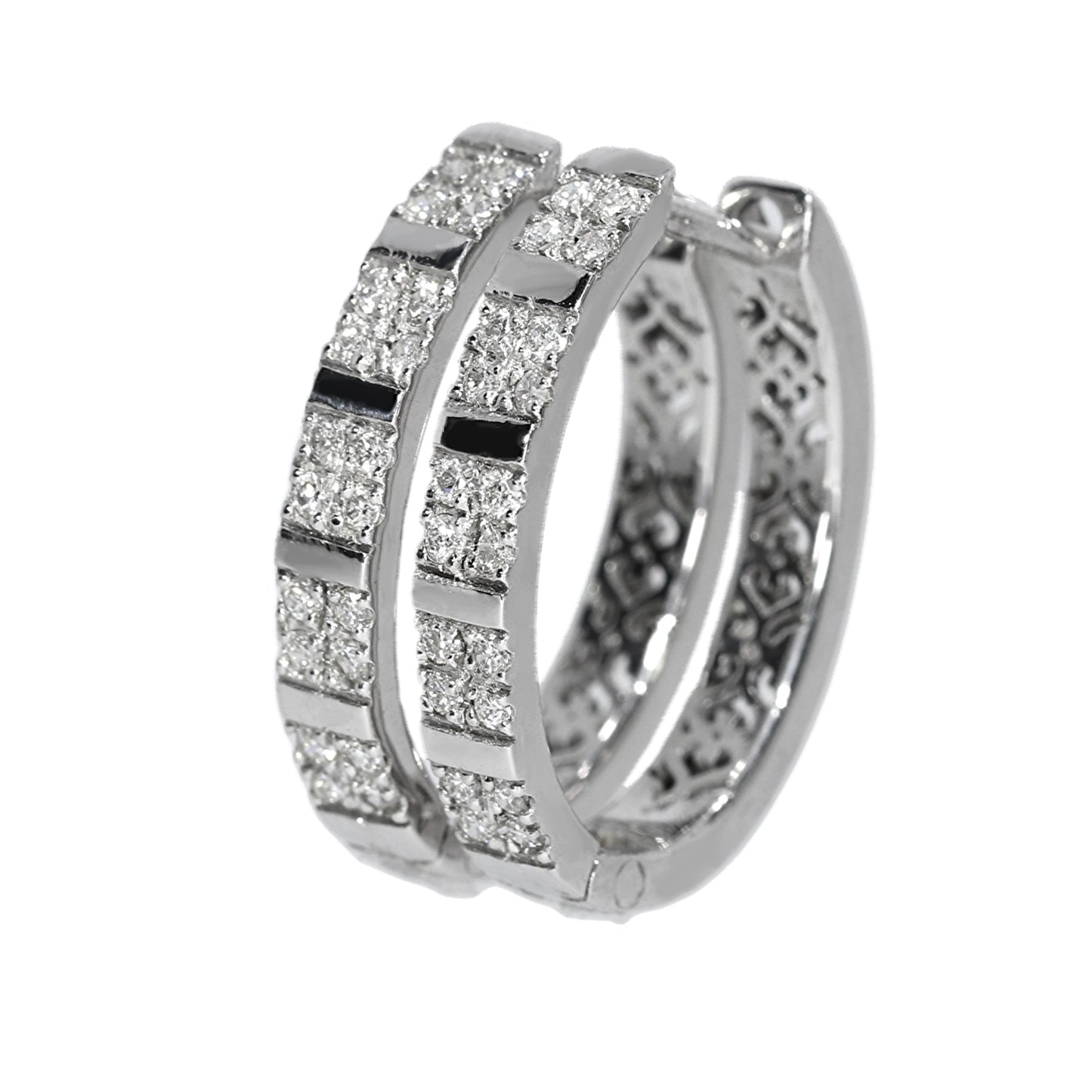 Diamond Earrings - 18kt White Gold