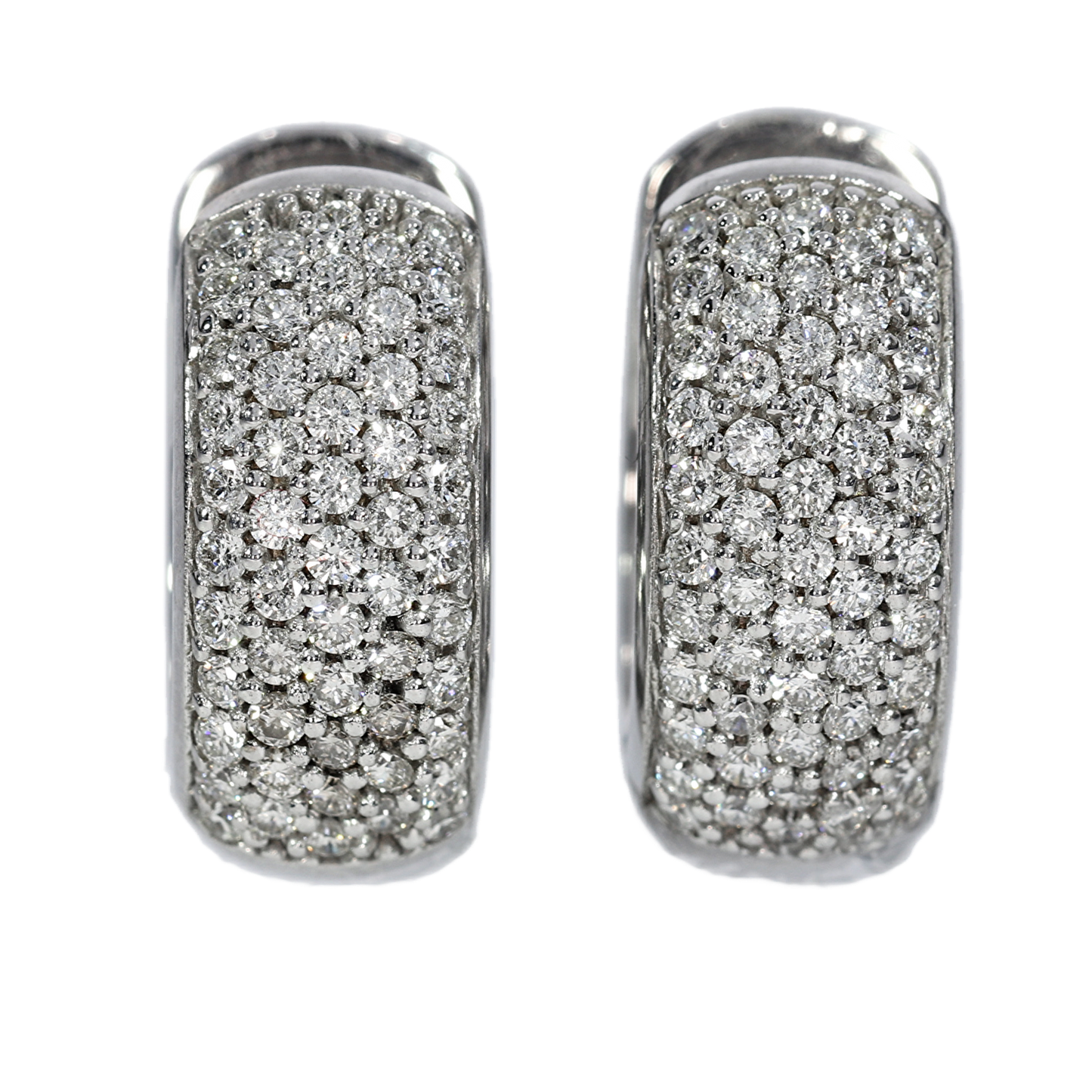 Diamond Earrings - 18kt White Gold