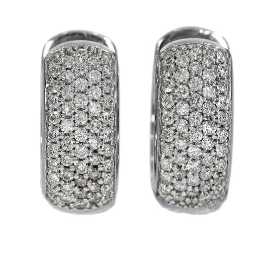 Diamond Earrings - 18kt White Gold