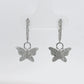 Natural Diamonds Hoop Earrings - 14kt White Gold