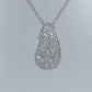 Natural Diamonds Pendant  - 14kt White Gold