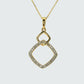Natural Diamonds Pendant - 14kt Yellow Gold