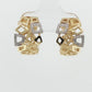 Hoop Diamond Earrings - 14k Yellow Gold