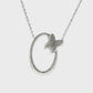 Natural Diamonds Pendant - 14kt White Gold