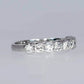 Half-Ribbon Diamond Ring - 18kt White Gold