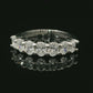 Elegant Oval Diamonds Ring - Platinum