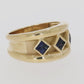 Rhombuses Sapphire Ring - 18kt Yellow Gold