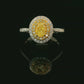Fancy Yellow Natural Diamonds - 18kt White Gold