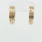 Hoop Diamond Earrings - 14k Yellow Gold