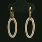 Diamonds Hoop Earrings - 14kt Yellow Gold