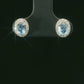 Aquamarine and Diamonds Earrings - 18kt White Gold
