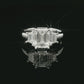 Emerald & Trapezoide GIA Diamond Ring - Platinum