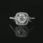 Diamond Engagement Ring - 18kt White Gold