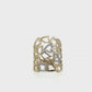 Natural Diamonds Ring - 14kt Yellow Gold