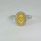 Fancy Yellow Natural Diamonds - 18kt White Gold