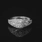 Natural GIA Diamond Engagement Ring - 18kt White Gold